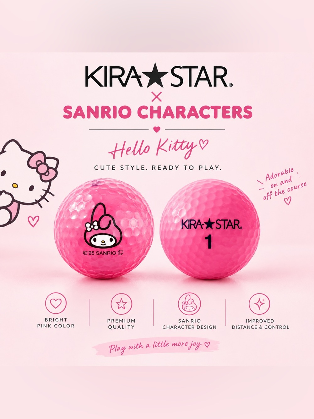 Kira Star π©· Sanrio Hello Kitty Pink Golf Ball